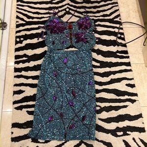 Karen millen sequin skirt & top combo